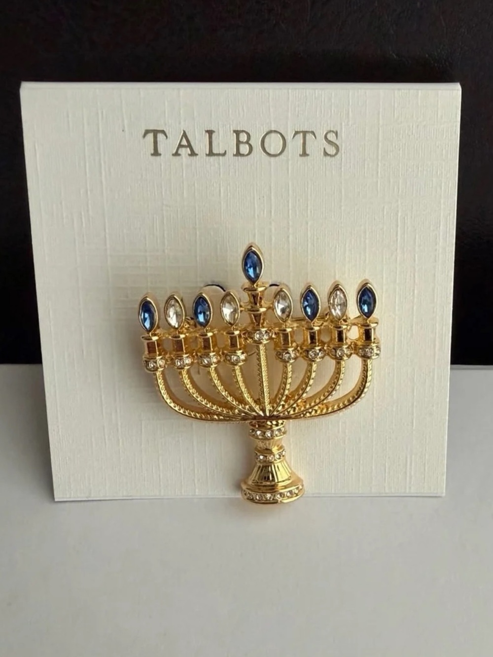 Talbots Menorah Brooch